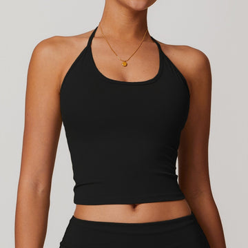 BREEHER Halter Neck Straps Seamless Sports Bras