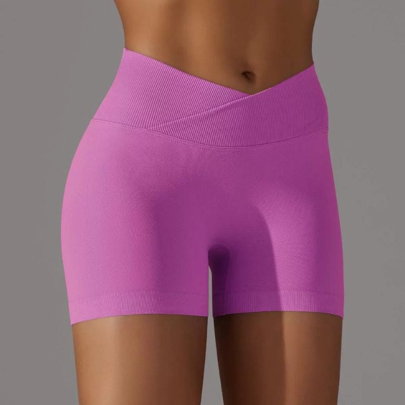 BREEHER Cross Waist Hip-lifting Seamless Shorts