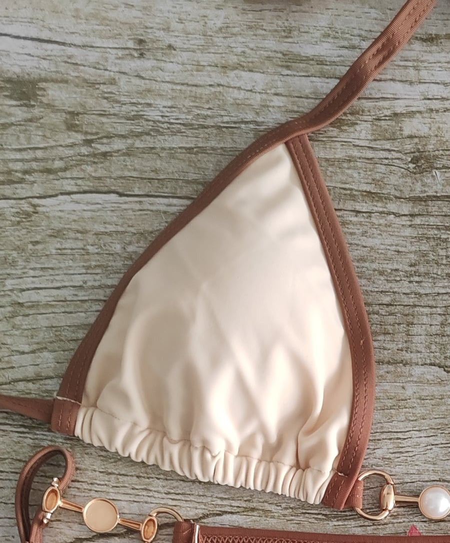 Female Sexy Pearl Beach Bikini Set