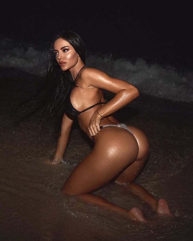 Sexy Snakeskin Rhinestones Bikini Swimsuit Set