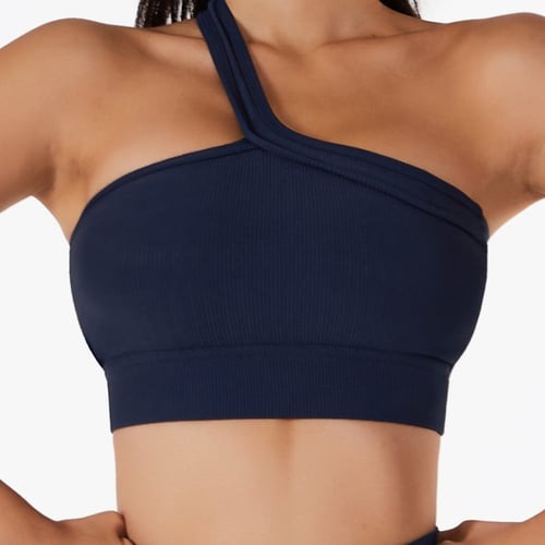BREEHER One Shoulder Vest Highly Elastic Sports Bras