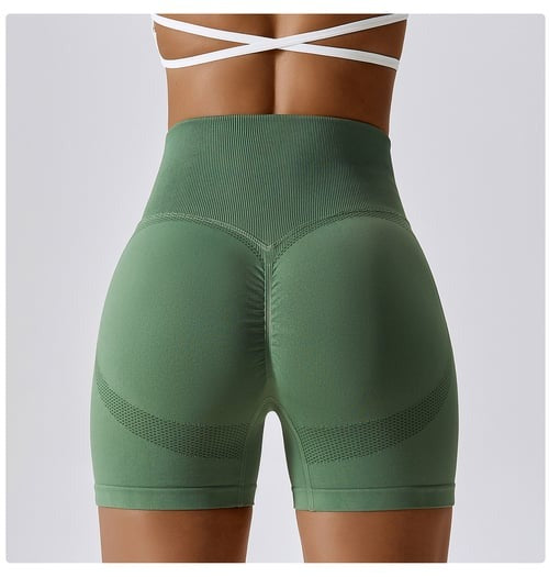 BREEHER Women High Waist Hip Lift Quick Dry Shorts