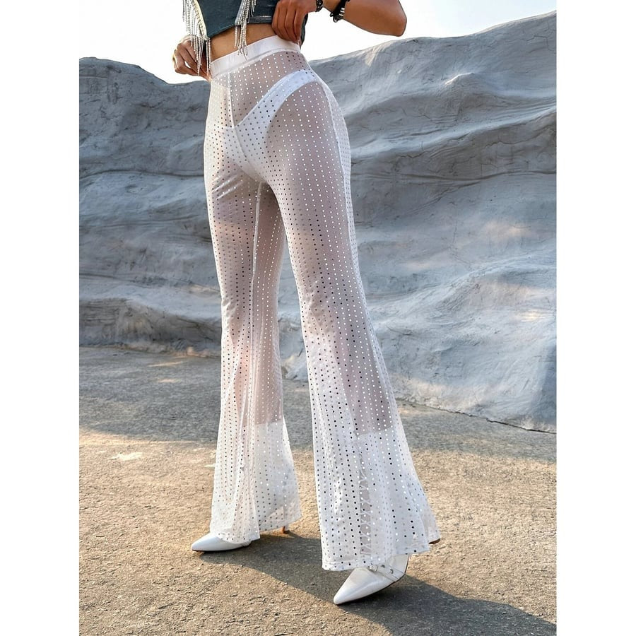 Sexy Mesh Water Drill Yoga Leggings