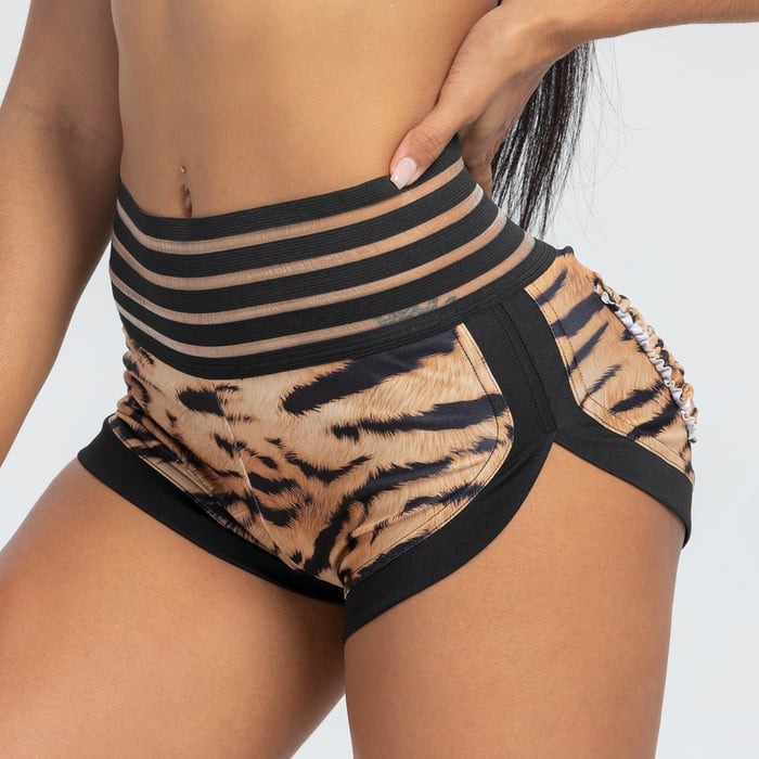 BREESHE Tiger pattern Ultra Short shorts