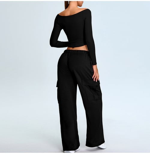 Sexy One Shoulder Long Sleeve Yoga Fitness Top
