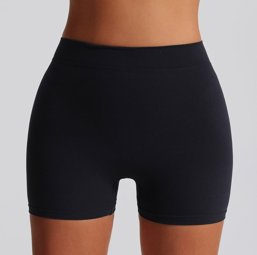 Back V High Waist Hip Lifting Yoga Shorts