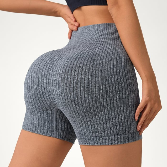 Female Ribbed High-elastic Booty Shorts