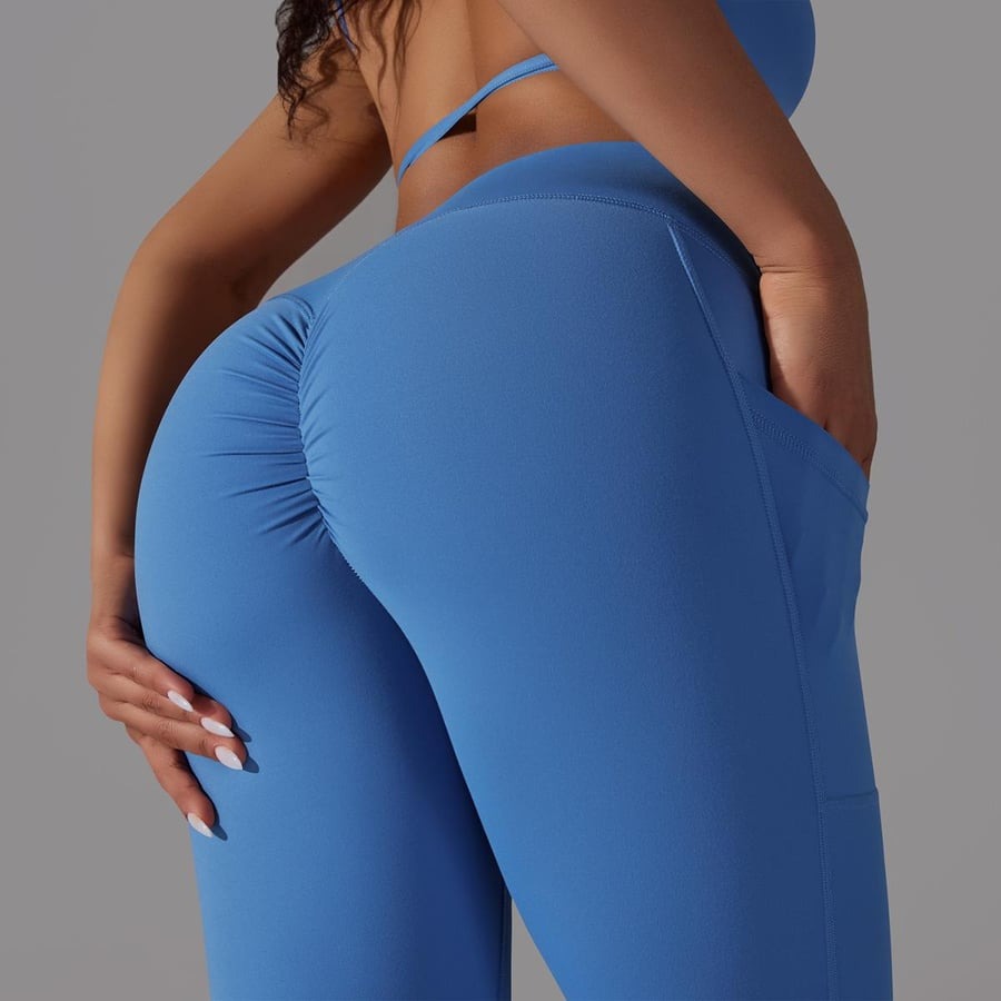 BREEHER Cross Waist Pocket V Waist Leggings