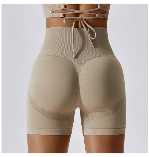 BREEHER Women High Waist Hip Lift Quick Dry Shorts