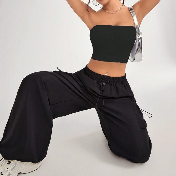 BREEHER Ribbed Breathable Tube Top Bras