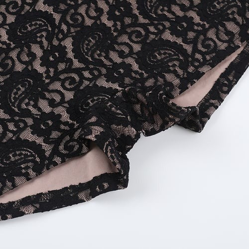 Sexy Lace Deep V-Neck Halter Jumpsuit