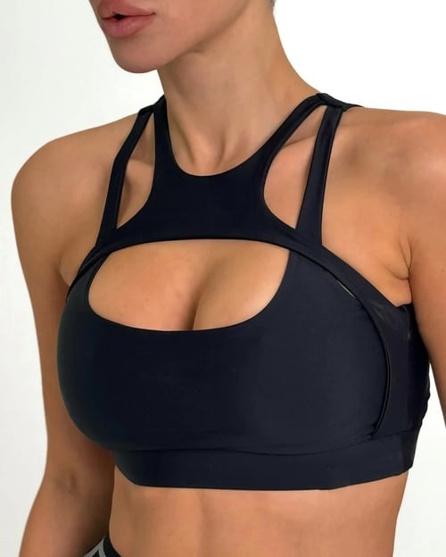 Stitching Cutout Yoga Vest Tops