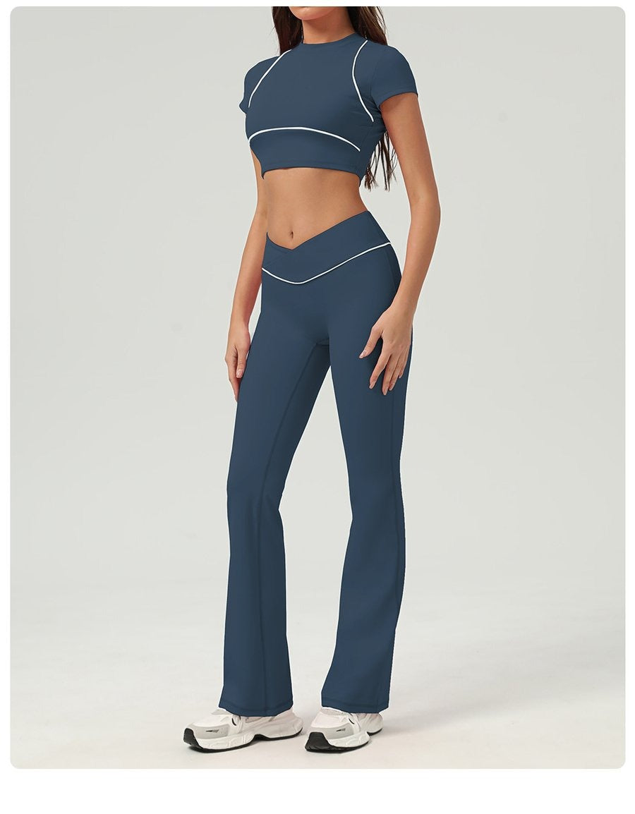Female Flare V-shape Waist High-waisted Leggings