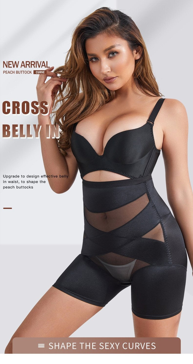 Crossover Bandage High Waist Hip-Lifting Shorts
