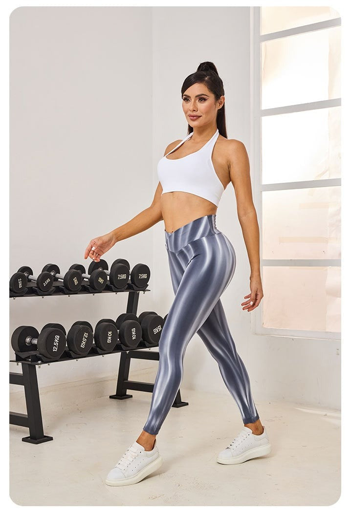BREEHER Gradient V Waist Shaping Hip Lifting Leggings