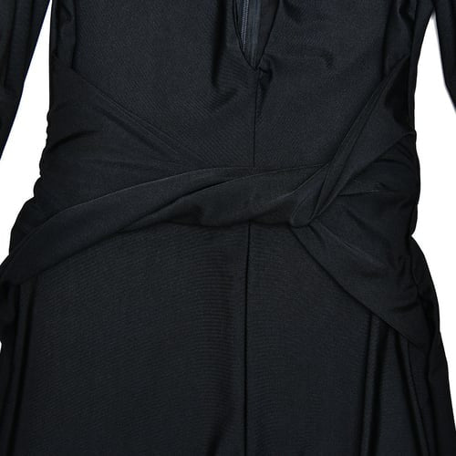 Sexy Deep V Solid Color Slim Flared Jumpsuit
