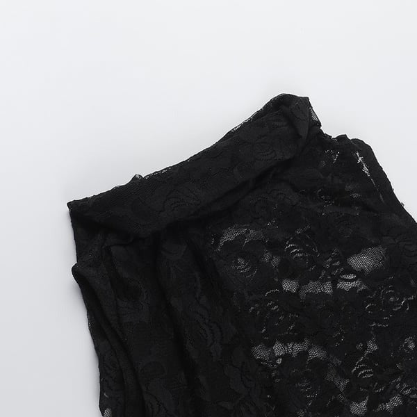 Sexy Lace See-Through Strapless Vest Top