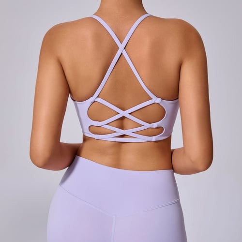 BREEHER Cross Straps Quick Drying Sports Bras