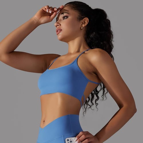 BREEHER Sexy Backless Strappy Sports Bras