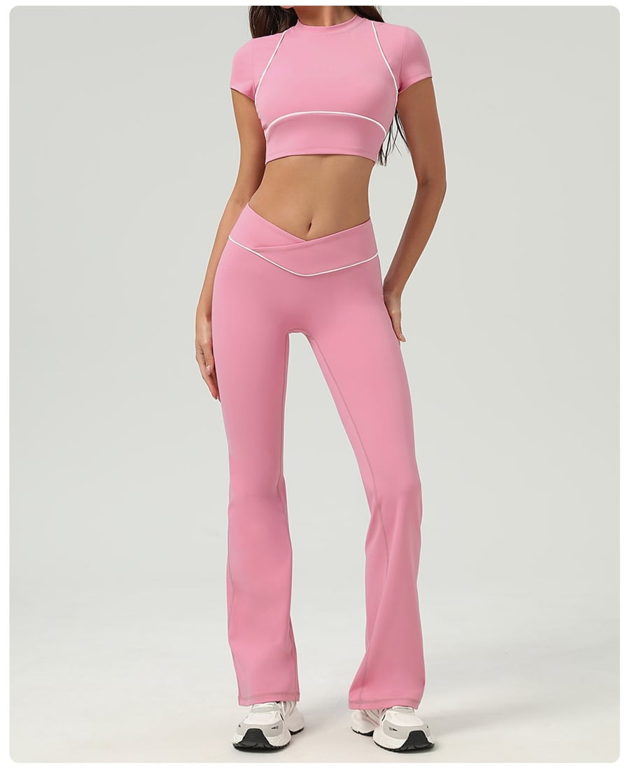 Female Flare V-shape Waist High-waisted Leggings