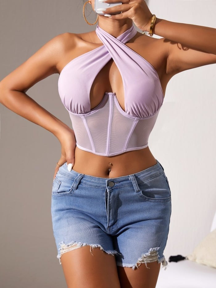 BREEHER Halter Neck Quick Drying Sports Bras