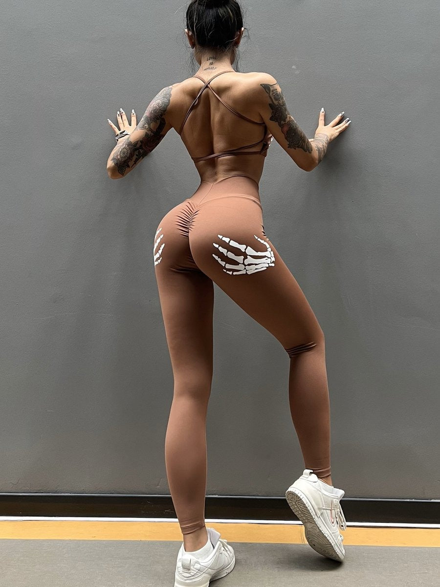 BREEHER Sexy Peach High Waist Tight Hip Lift Yoga Leggings