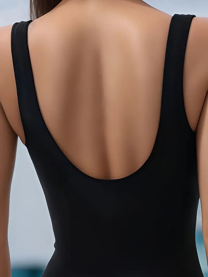 Printed Splicing One Piece Swimsuit