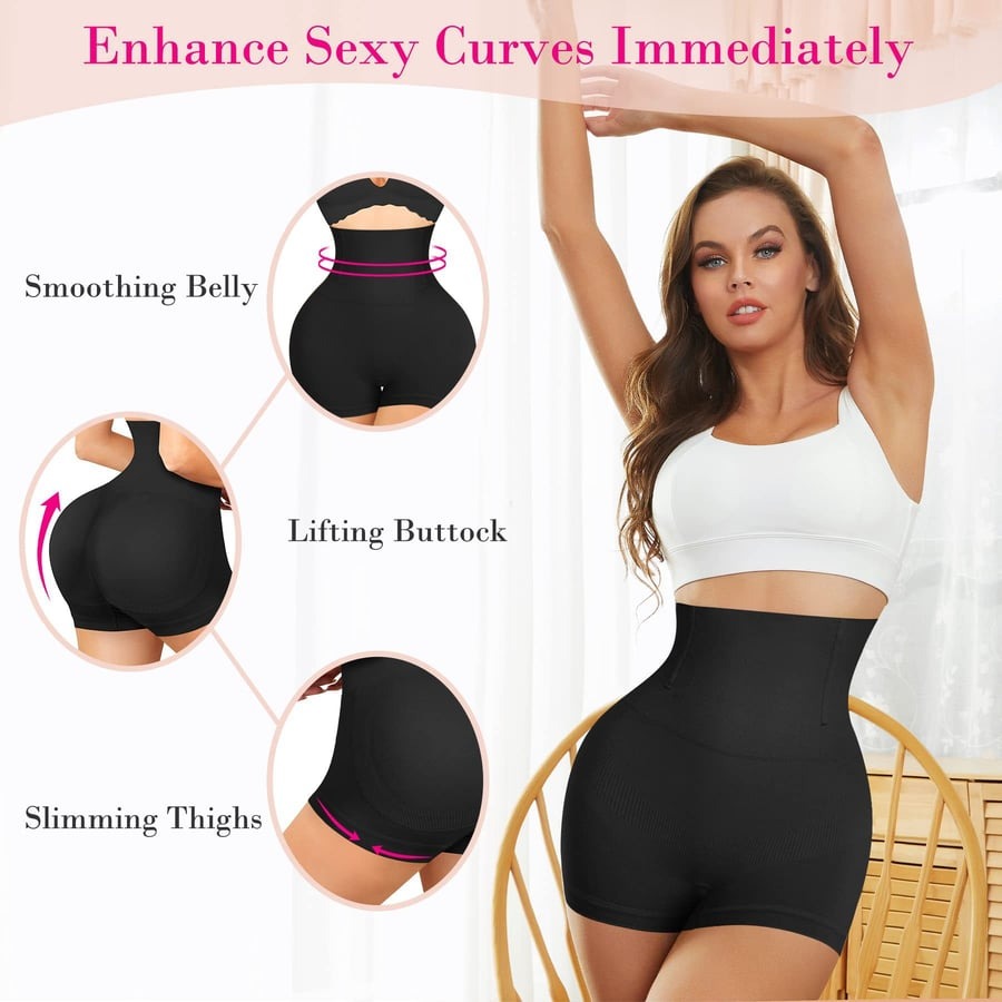 Seamless High Waisted Sculpting Tummy Control Butt Lifter Shorts