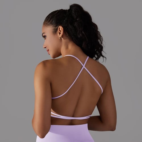 BREEHER Sexy Backless Strappy Sports Bras