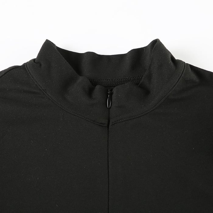 Sexy Hollow Off-shoulder Zipper Half-high Collar Jumpsuit