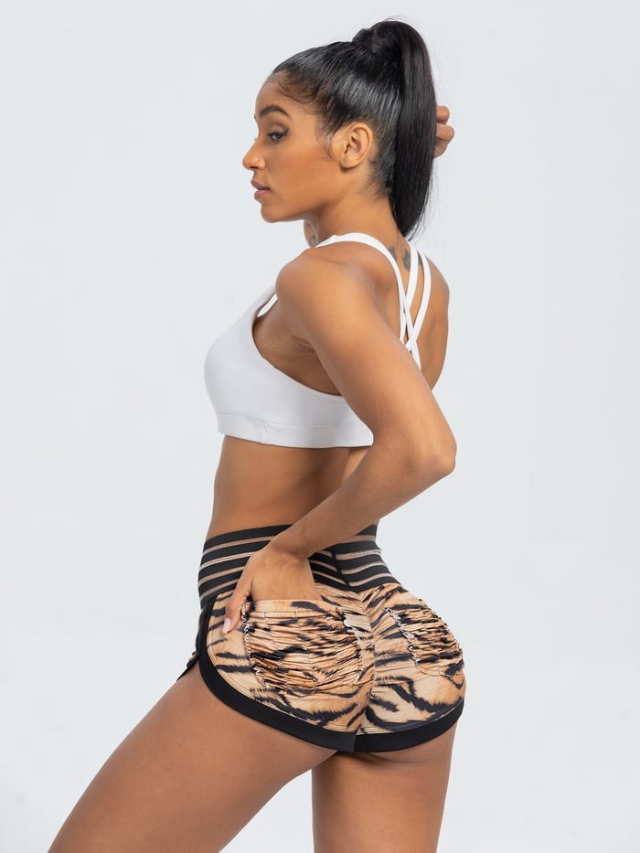 BREESHE Tiger pattern Ultra Short shorts