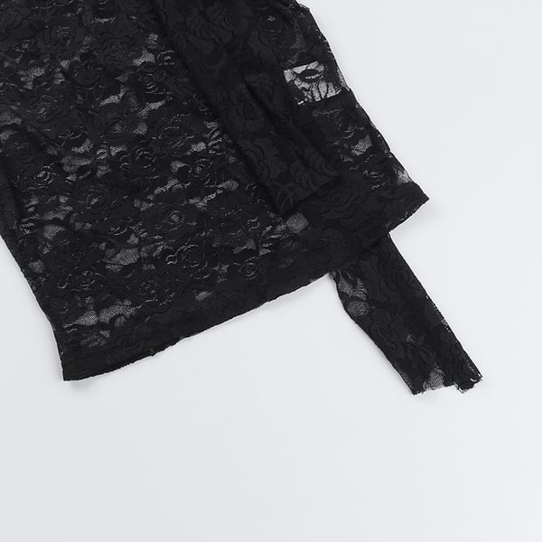 Sexy Lace See-Through Strapless Vest Top