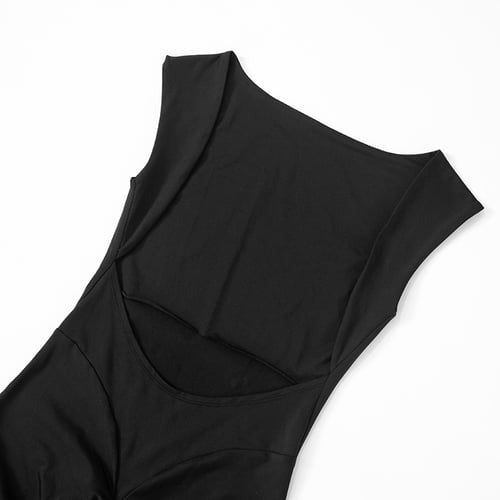 Solid Color Simple Backless Jumpsuit Romper