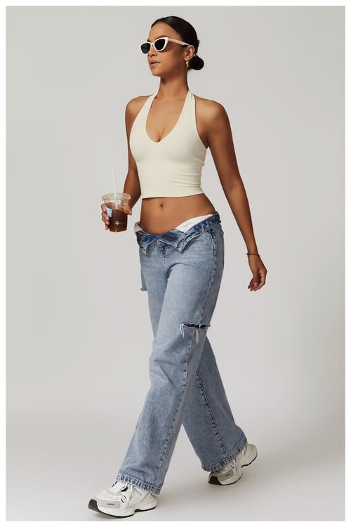 BREEHER Halter Neck Backless Quick Drying Sports Bras