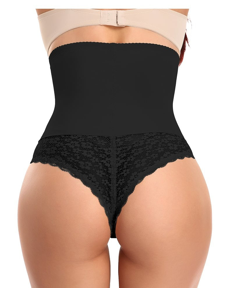Lace Tummy Control High-Waisted Booty Lift Shaper Shorts