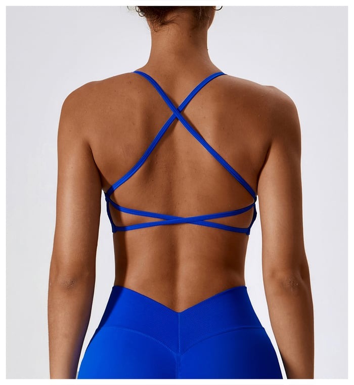 BREEHER Cross Straps Seamless Quick Drying Sports Bras