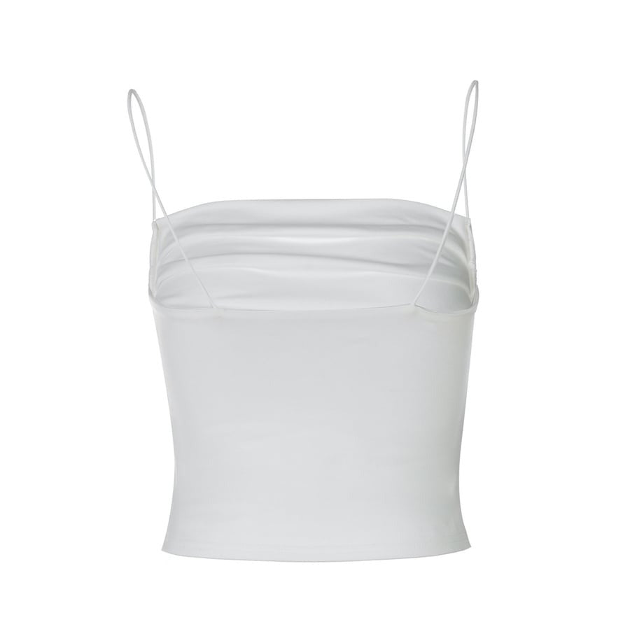 Sexy Pleated Camisole Cropped Top
