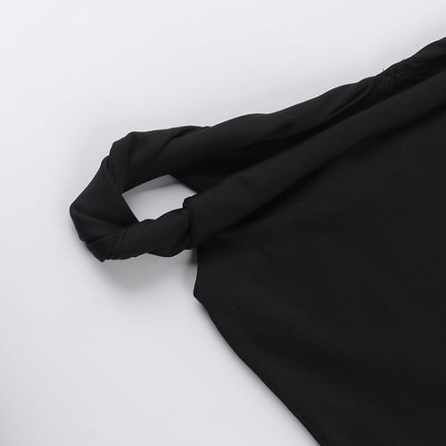 Sexy Twisted One Shoulder Solid Color Jumpsuit
