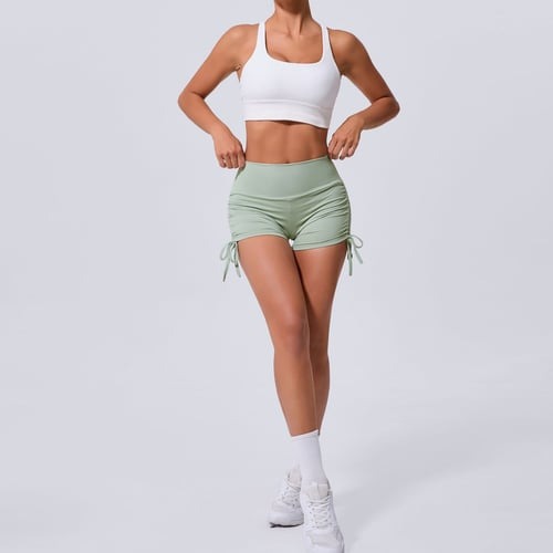 BREEHER Ruched Pocket Highly Elastic Shorts