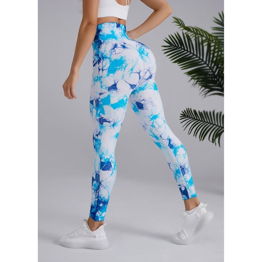 BREEHER Tie Dye High Waist Shaping Hip Lifting Leggings