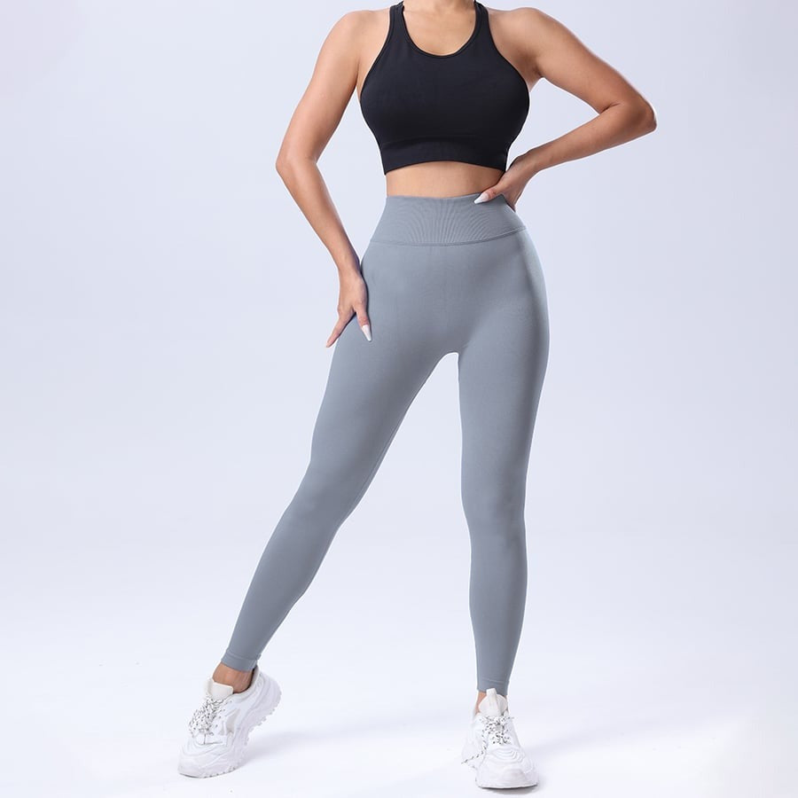 BREEHER Women's Solid Seamless Leggings