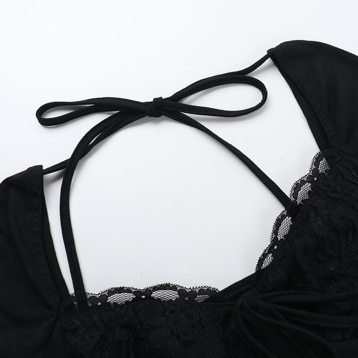 Sexy Lace Backless Tops