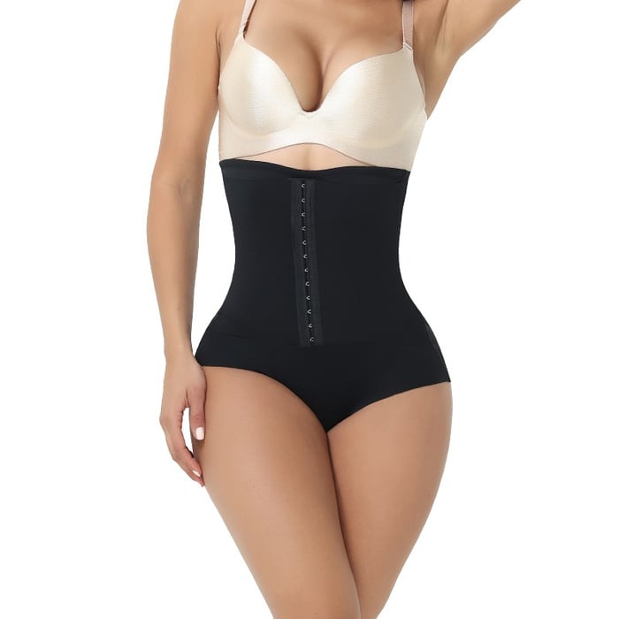 Hook Eyes Double Compression Tummy Control High-Waisted Booty Lift Shaper Shorts