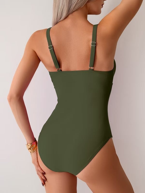 Classic Mesh Splice One Piece Swimsuit