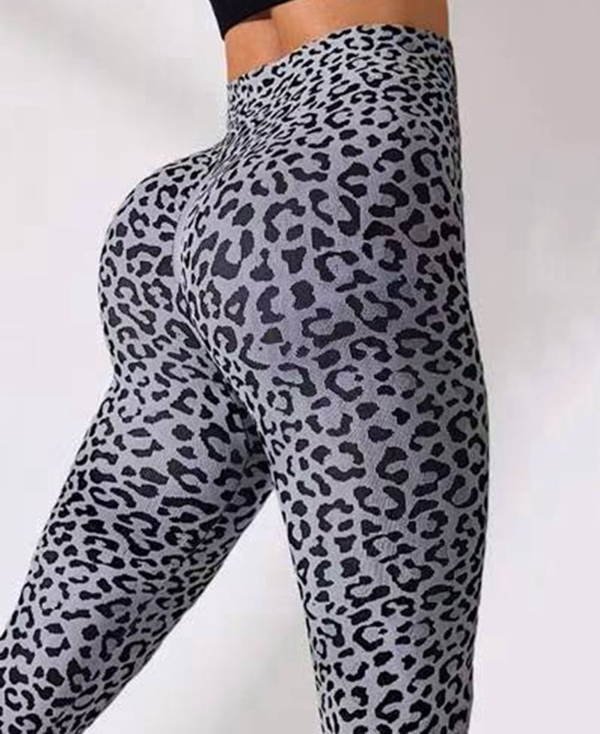 Female Leopard Print Flare High-rise Leggings