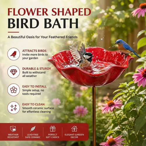 🔥Last Day 55% OFF 🔥 Colorful Metal Flower Stake for Birds, Bees & Butterflies
